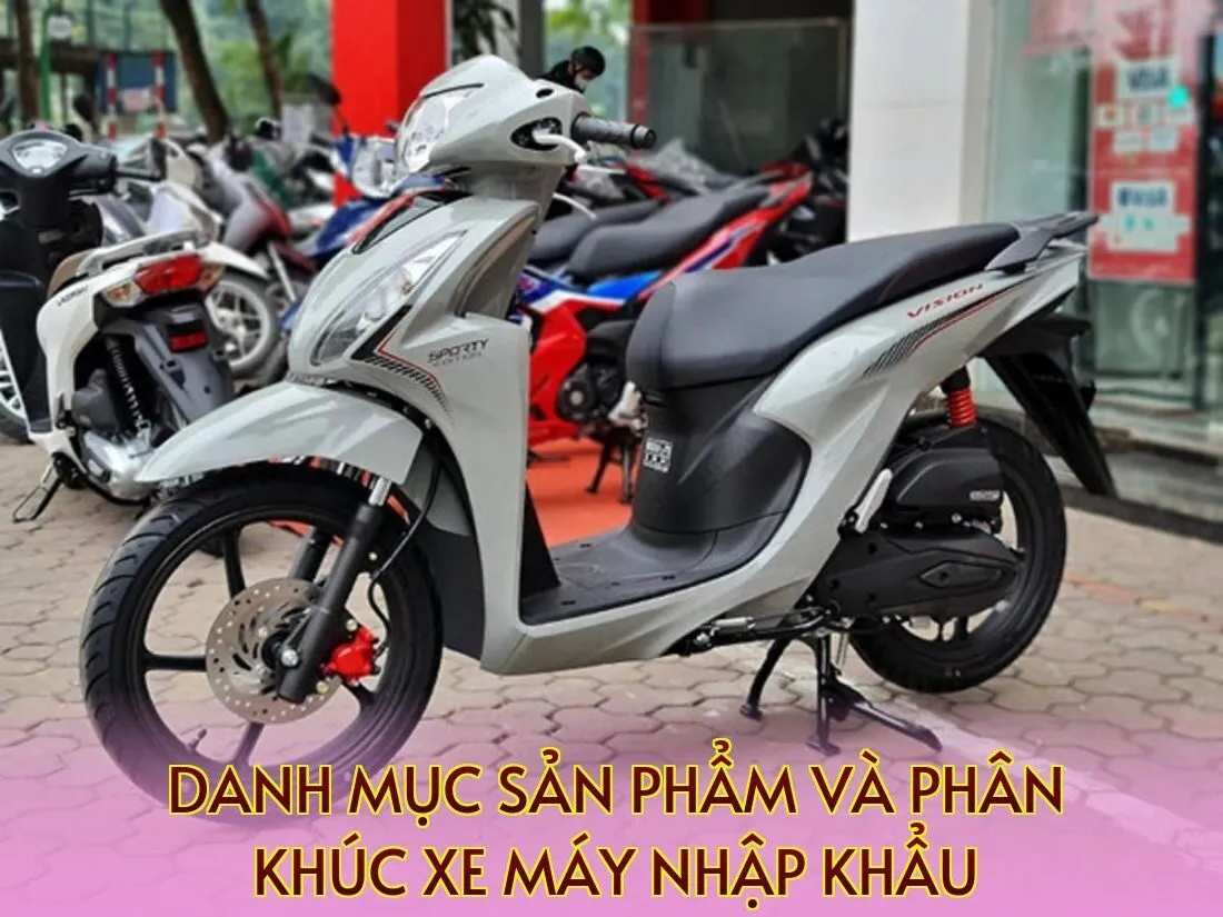 danh mục sản phẩm và phân khúc xe máy nhập khẩu