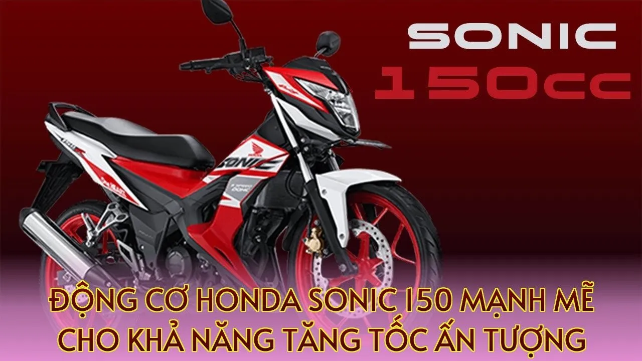 Động cơ Honda Sonic 150 mạnh mẽ cho khả năng tăng tốc ấn tượng