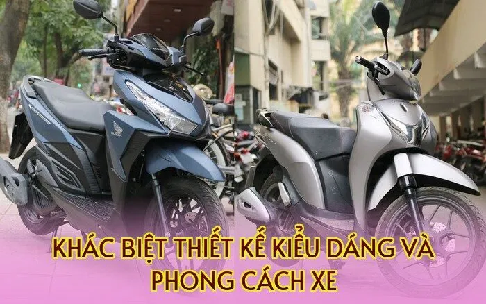 khác biệt thiết kế kiểu dáng và phong cách xe